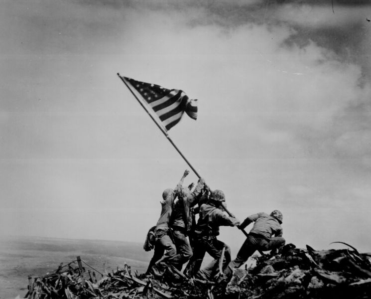 Iwo Jima flag raising - WWII