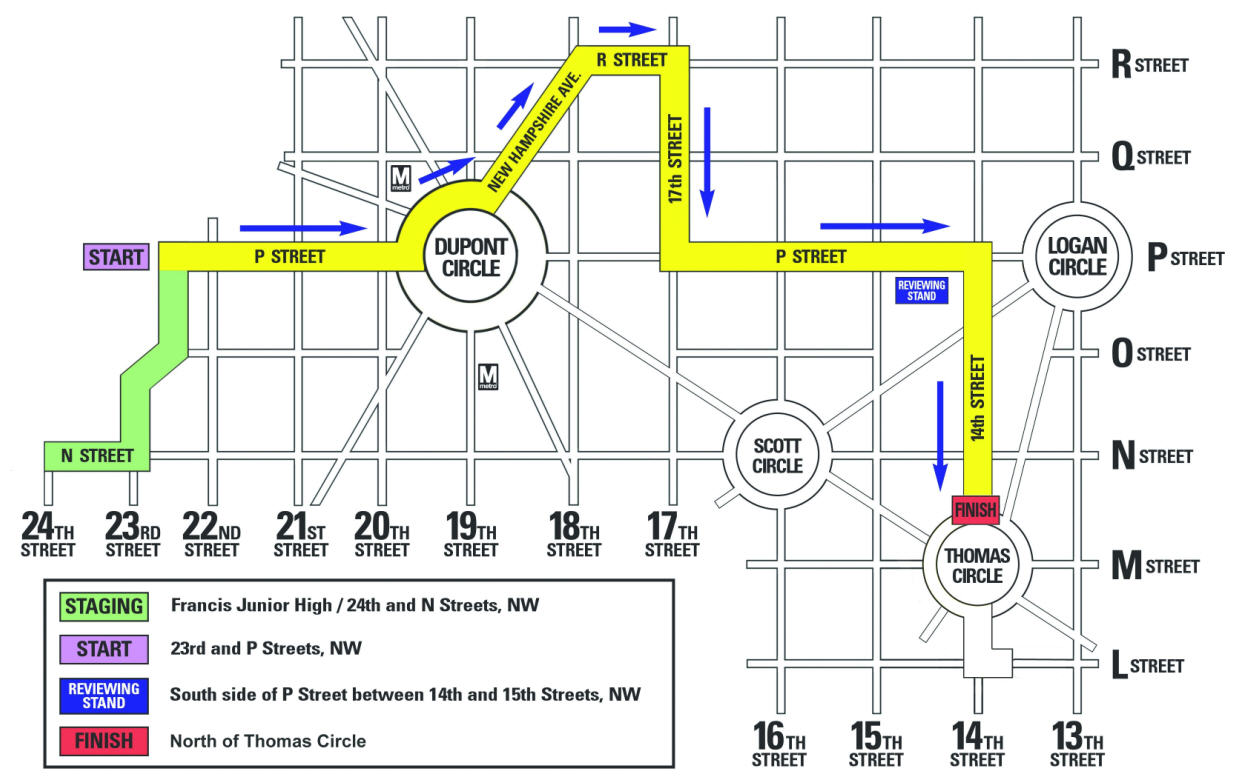 Pride Parade - Expected Route Map (subject to change)