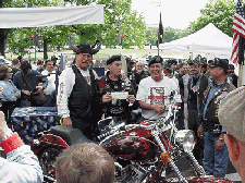Rolling Thunder - Presenting a check for $184, 310 in funds raised for POW, MIA Veteran causes