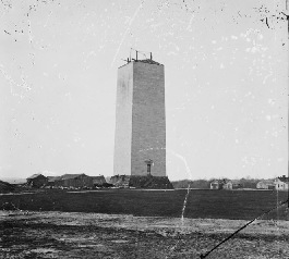 The Washington Monument half build - 1860