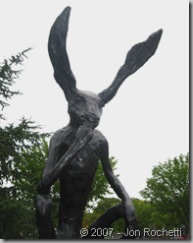 National Gallery of Art Sculpture Garden - Barry Flanagan, Thinker on a Rock