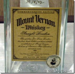 Mount Vernon Whiskey label