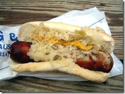 Bratwurst sandwich for Octoberfest