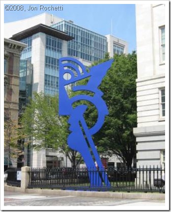 Roy Lichtenstein's Modern Head sclupture at the Smithsonian American Art Museum in Washington, DC 