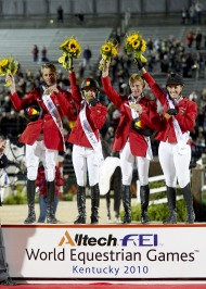 The German showjumping team gold medals - ©Kit Houghton / FEI