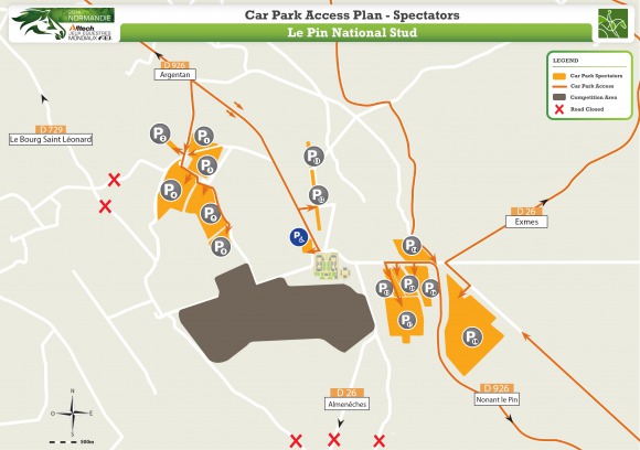 Car Park Access Plan Spectators - Le Pin National Stud