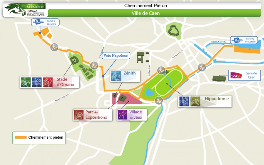 Cheminement pi�n Caen Cheminement pi�n Caen